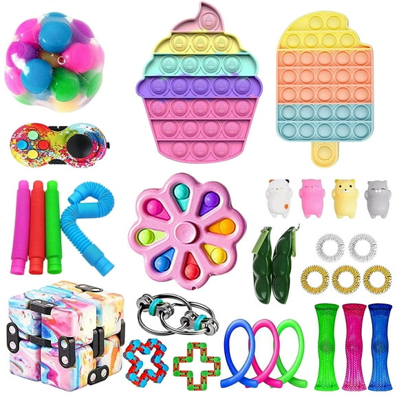 54 Unidsset Fidget Sensory Anti Estrés Juguetes Pop It Popi 54 Unidsset Fidget Sensory Anti Estrés Juguetes Pop It Popi